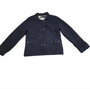 Blue Willi's Women Double Breasted Quilted  Navy Blue Jacket Sz Large